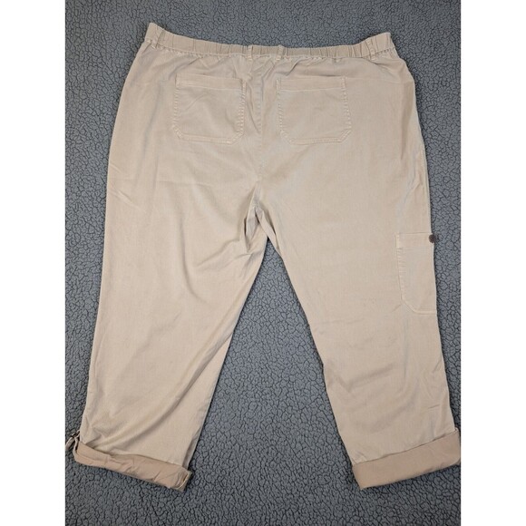 Soft Surroundings Womens Pants Antiqua Convertible Crop Ankle Buckle Beige 3X - Picture 12 of 12